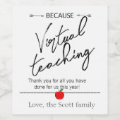 Wijn voor de waardering van de leerkracht, Virtuee Etiket (Enkel label)