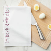 Wijn voor diner theedoek (Quarter Fold)