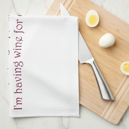 Wijn voor diner theedoek (Quarter Fold)