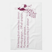 Wijn voor diner theedoek (Verticaal)