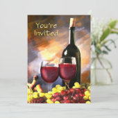 Wijn voor en na je uitnodiging (Staand voorkant)