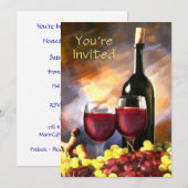 Wijn voor en na je uitnodiging (Voorkant / Achterkant)