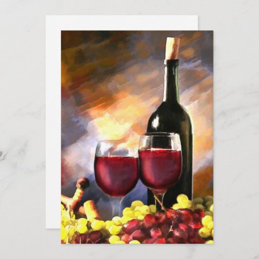 Wijn voor en na kaart (Voorkant / Achterkant)