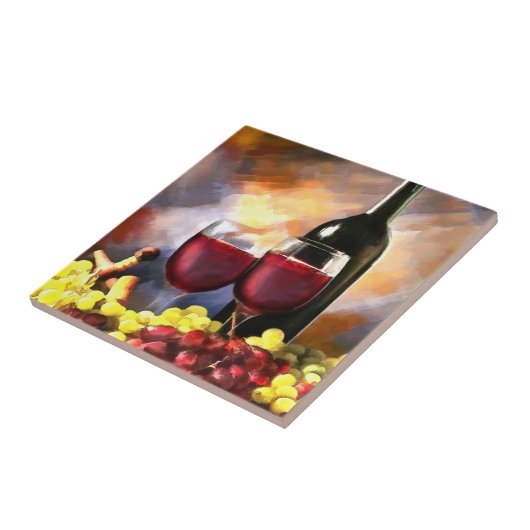 Wijn voor en na tegeltje (Zijkant)