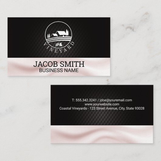 Wijn voor gebruik buitenshuis | Achtergrond zijder Visitekaartje (Voorkant / Achterkant)