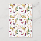 Wijn voor geloften Wijn Bruidsmeisjesfeestje Bedankkaart (Achterkant)