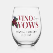 Wijn voor geloften Wijnproeverij bruidsdouche Wijnglas Zonder Voet (Voorkant)