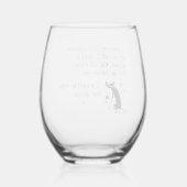 Wijn voor het diner wijnglas zonder voet (Achterkant)