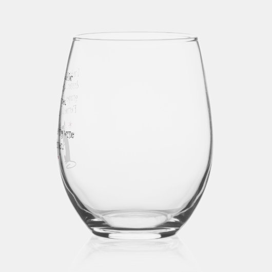 Wijn voor het diner wijnglas zonder voet (Links)