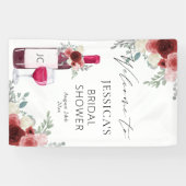 Wijn Voor Huwelijkse Belofte Rode Wijn Welkomstbor Spandoek (Horizontaal)