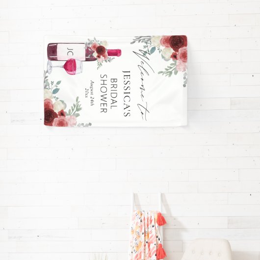 Wijn Voor Huwelijkse Voorwaarden Rood Wijn Welkom  Spandoek (Insitu)