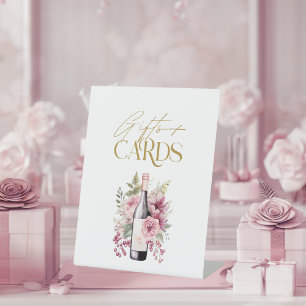 Wijn voor huwelijksgeschenken en kaarten Bruidsfee Reclamebord Met Voetstuk