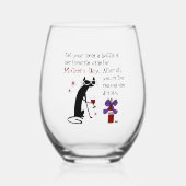 Wijn voor Moederdag Wijnglas Zonder Voet (Voorkant)