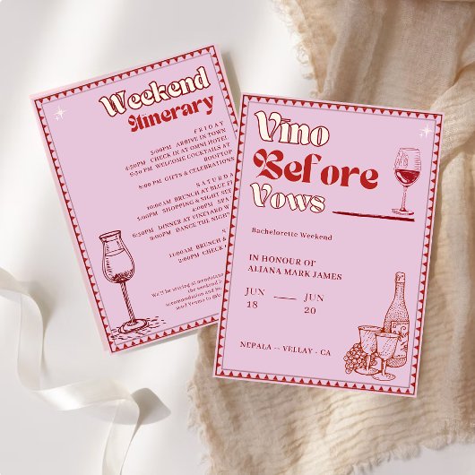 Wijn Voor Trouwbeloften Bachelorette Weekend Reisp Kaart