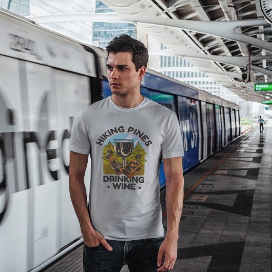 Wijn voor wandelwĳn en Drink wijn T-shirt