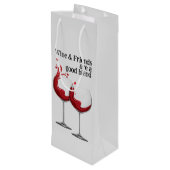 WIJN & VRIENDEN Quote Rood Modern Cadeautas (Achterkant Gekanteld)