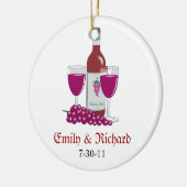 Wijn Vrijgezellenfeest Favor Keepomwille Ornament (Links)