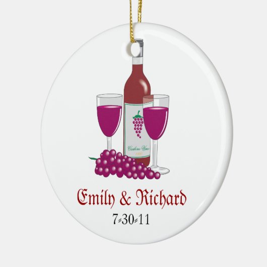 Wijn Vrijgezellenfeest Favor Keepomwille Ornament (Links)