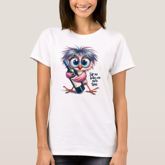 Wijn Vrouwen Basic T-shirt (Voorkant)