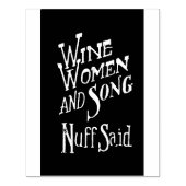 Wijn Vrouwen en Song  Rubber Art Stamp Rubberstempel (Afrduk)