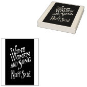 Wijn Vrouwen en Song  Rubber Art Stamp Rubberstempel (Gestempeld)