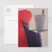 Wijn Waiter Jaipur 2012 Briefkaart (Voorkant / Achterkant)