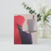 Wijn Waiter Jaipur 2012 Briefkaart (Staand voorkant)