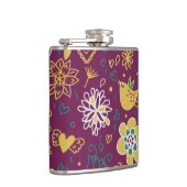 Wijn Whimsical Birds and Flowers Heupfles (Rechts)