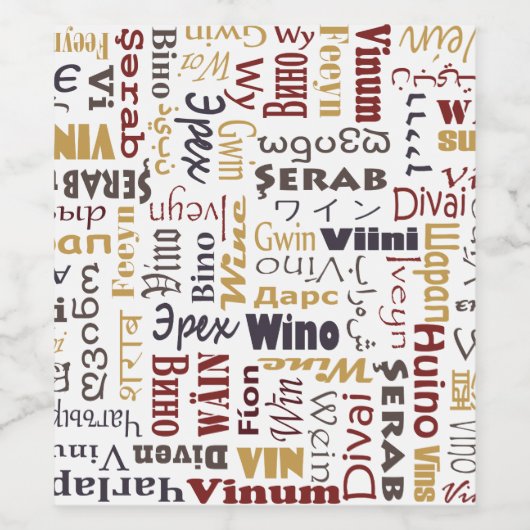 Wijn Wijn Etiket (Enkel label)