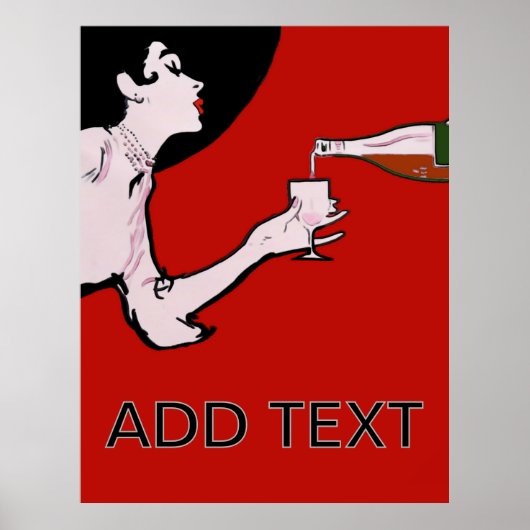 Wijn- Wijn Oude Dame Posters (Voorkant)