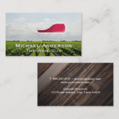 Wijn-wijngaarden | Rood-wijnfles Visitekaartje (Voorkant / Achterkant)