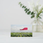 Wijn-wijngaarden | Rood-wijnfles Visitekaartje (Staand voorkant)