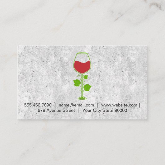 Wijn Wijnstok Logo | Kurketrekkers  Visitekaartje (Achterkant)