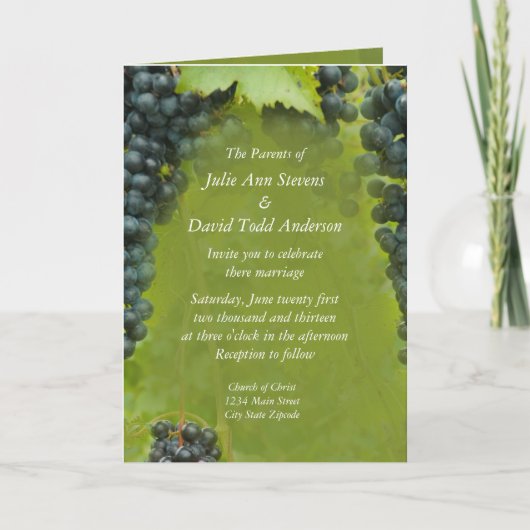 Wijn Wineyard Theme Weddenschap (Voorkant)