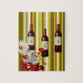 Wijn Wit Teddy Beer Jigsaw Puzzel (Verticaal)