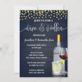 Wijn & Wodka Proeverij Party Drinken Night Out Kaart (Voorkant)