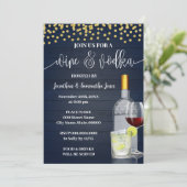 Wijn & Wodka Proeverij Party Drinken Night Out Kaart (Staand voorkant)