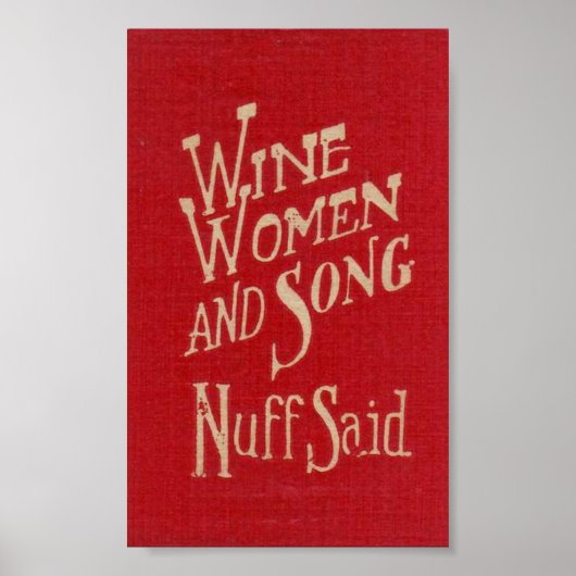 Wijn Women & Song Poster (Voorkant)