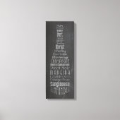 Wijn Words Chalkboard Canvas Afdruk (Voorkant)