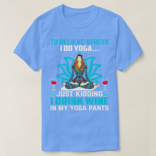Wijn Yoga Broek T-shirt (Design voorkant)