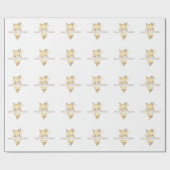 Wijn Zakelijk Wijnmakerij Gouden Druiven Monogram Cadeaupapier (Vlak)