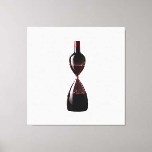 Wijn Zandloper Canvas Kunst (Voorkant)