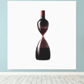 Wijn Zandloper Canvas Kunst (Insitu (Houten vloer))