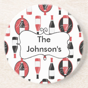 wijn zandsteen onderzetter