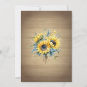 Wijn Zonnebloemen Metselaars Pot Huwelijksaankondi Save The Date (Achterkant)