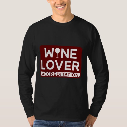 wijnaccreditatie voor de Drink T-shirt (Voorkant)