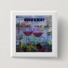 Wijnafdrukken Digitale Art-Button Vierkante Button 5,1 Cm