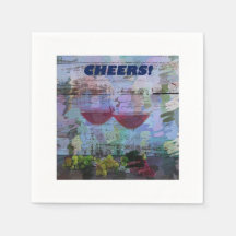 Wijnafdrukken Digitale cocktail Napkins