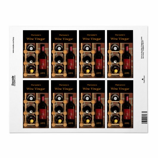 Wijnazijn Etiket (Full Sheet)