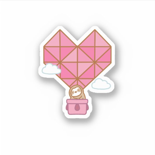 Wijnballon voor vinyl Sticker met kabelslot Heart  (Voorkant)